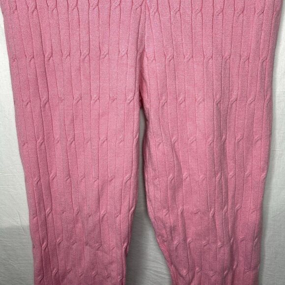RICH XCHANGE Joggers Cable Knit Pull On High Waist Lounge Pants Womens S Pink - Picture 2 of 12